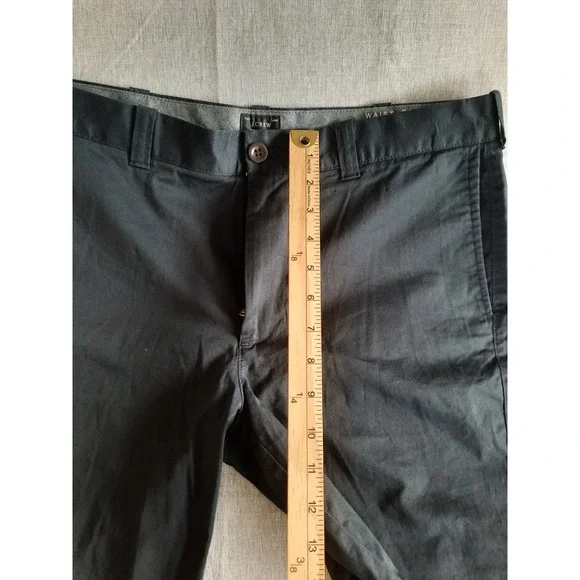 J. Crew Short Mens Black 32 Flex Chino Short Buttons Zip Fly Stretch Flat Front